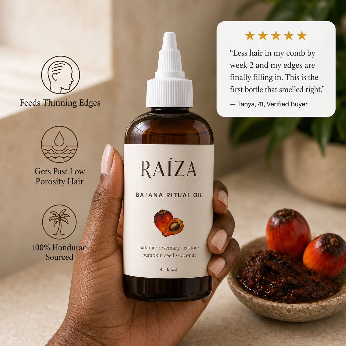 RAÍZA Batana Oil Hair Growth Serum