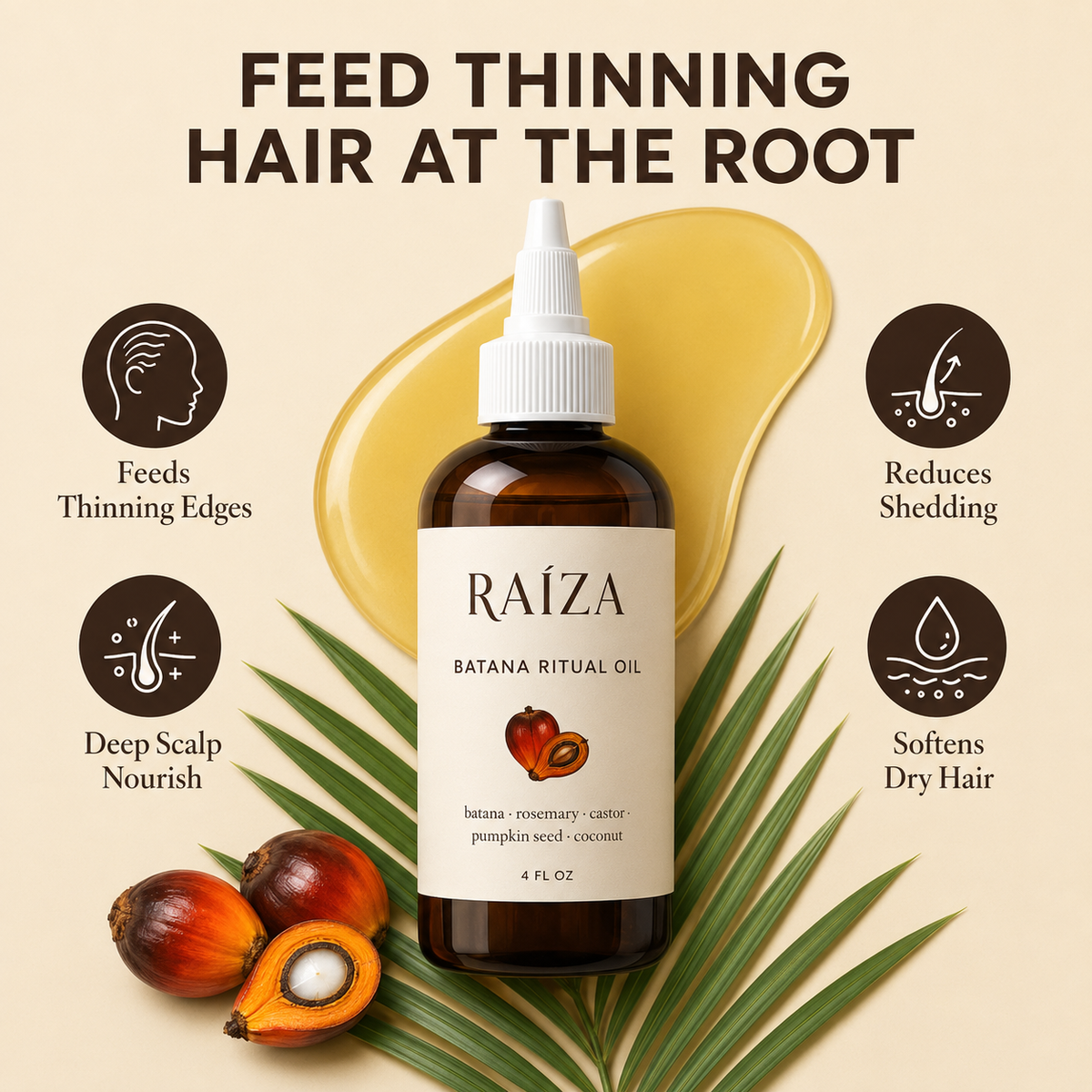 RAÍZA Batana Oil Hair Growth Serum