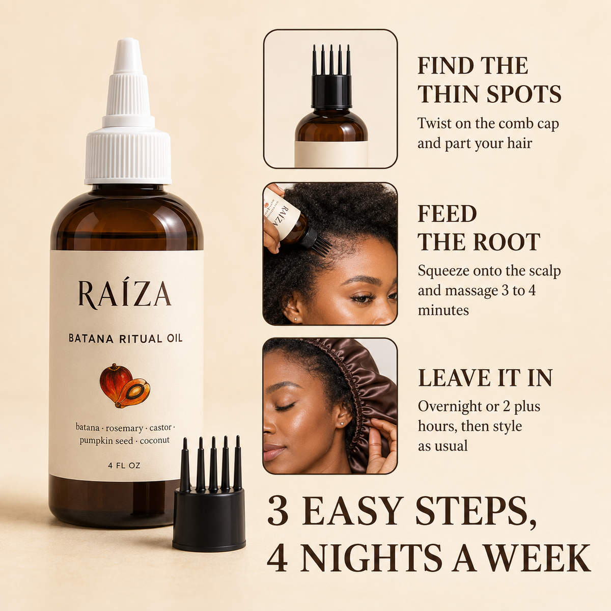 RAÍZA Batana Oil Hair Growth Serum